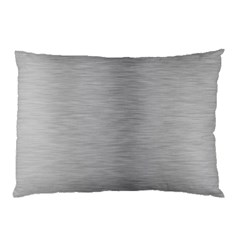 Aluminum Textures, Horizontal Metal Texture, Gray Metal Plate Pillow Case by nateshop