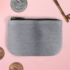 Aluminum Textures, Horizontal Metal Texture, Gray Metal Plate Mini Coin Purse by nateshop