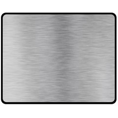 Aluminum Textures, Horizontal Metal Texture, Gray Metal Plate Fleece Blanket (medium) by nateshop