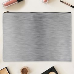 Aluminum Textures, Horizontal Metal Texture, Gray Metal Plate Cosmetic Bag (xxxl) by nateshop