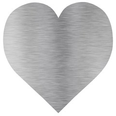 Aluminum Textures, Horizontal Metal Texture, Gray Metal Plate Wooden Puzzle Heart by nateshop