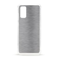 Aluminum Textures, Horizontal Metal Texture, Gray Metal Plate Samsung Galaxy S20 6 2 Inch Tpu Uv Case by nateshop