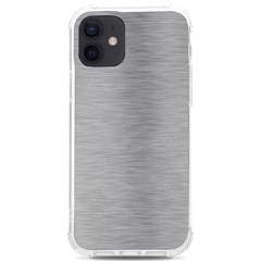 Aluminum Textures, Horizontal Metal Texture, Gray Metal Plate Iphone 12/12 Pro Tpu Uv Print Case by nateshop