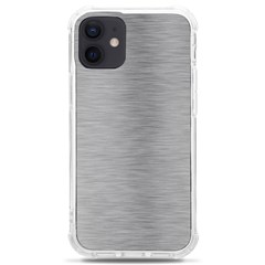 Aluminum Textures, Horizontal Metal Texture, Gray Metal Plate Iphone 12 Mini Tpu Uv Print Case	 by nateshop