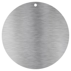 Aluminum Textures, Horizontal Metal Texture, Gray Metal Plate Uv Print Acrylic Ornament Round by nateshop