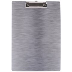 Aluminum Textures, Horizontal Metal Texture, Gray Metal Plate A4 Acrylic Clipboard by nateshop