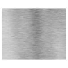 Aluminum Textures, Horizontal Metal Texture, Gray Metal Plate Premium Plush Fleece Blanket (medium) by nateshop