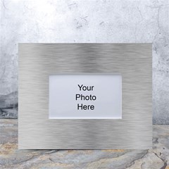 Aluminum Textures, Horizontal Metal Texture, Gray Metal Plate White Tabletop Photo Frame 4 x6  by nateshop