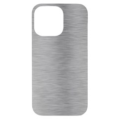 Aluminum Textures, Horizontal Metal Texture, Gray Metal Plate Iphone 14 Pro Max Black Uv Print Case by nateshop