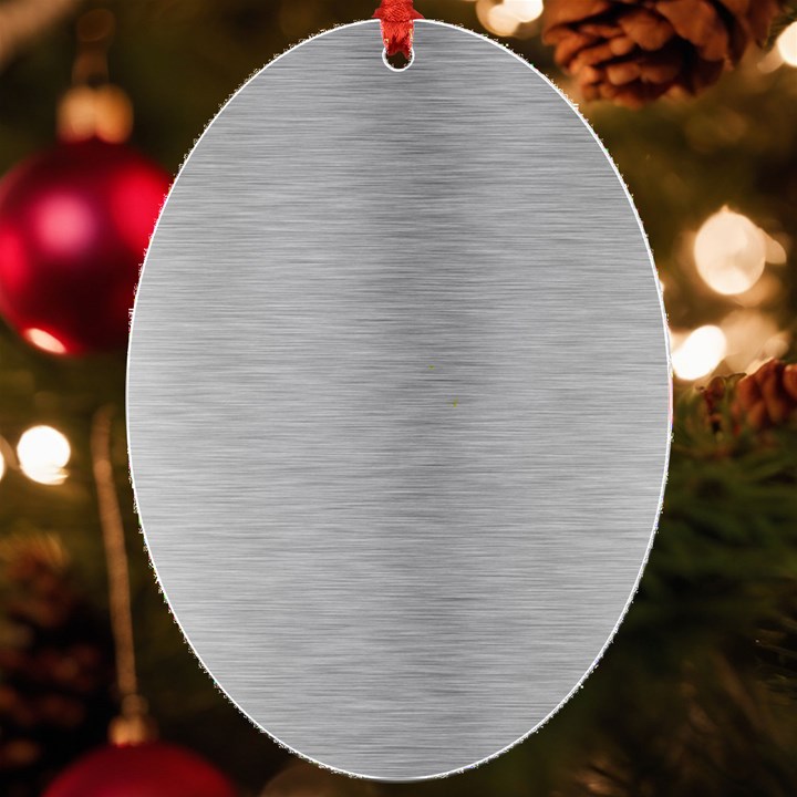 Aluminum Textures, Horizontal Metal Texture, Gray Metal Plate UV Print Acrylic Ornament Oval