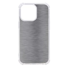 Aluminum Textures, Horizontal Metal Texture, Gray Metal Plate Iphone 13 Pro Tpu Uv Print Case by nateshop