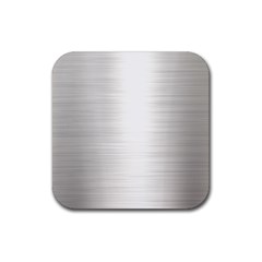 Aluminum Textures, Polished Metal Plate Rubber Coaster (square) by nateshop