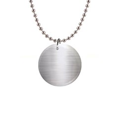 Aluminum Textures, Polished Metal Plate 1  Button Necklace