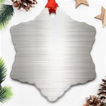 Aluminum Textures, Polished Metal Plate Ornament (Snowflake) Front