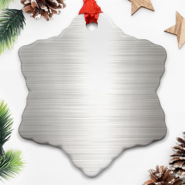 Aluminum Textures, Polished Metal Plate Ornament (Snowflake)