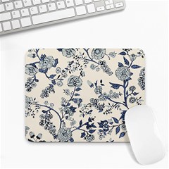 Blue Vintage Background, Blue Roses Patterns Small Mousepad by nateshop