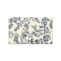 Blue Vintage Background, Blue Roses Patterns Sticker (rectangular) by nateshop