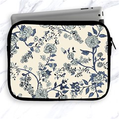 Blue Vintage Background, Blue Roses Patterns Apple Ipad 2/3/4 Zipper Cases by nateshop