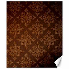 Brown Floral Pattern Floral Vintage Pattern, Brown Vintage Canvas 8  X 10  by nateshop