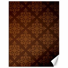 Brown Floral Pattern Floral Vintage Pattern, Brown Vintage Canvas 12  X 16  by nateshop