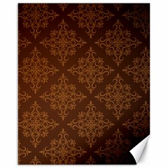 Brown Floral Pattern Floral Vintage Pattern, Brown Vintage Canvas 16  X 20  by nateshop