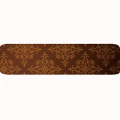 Brown Floral Pattern Floral Vintage Pattern, Brown Vintage Large Bar Mat by nateshop