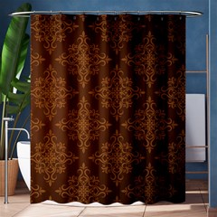 Brown Floral Pattern Floral Vintage Pattern, Brown Vintage Shower Curtain 60  X 72  (medium)  by nateshop