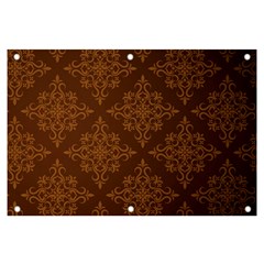 Brown Floral Pattern Floral Vintage Pattern, Brown Vintage Banner And Sign 6  X 4  by nateshop