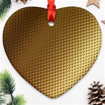 Gold, Golden Background ,aesthetic Heart Ornament (Two Sides) Back