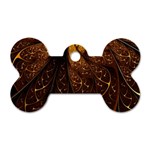 Gold, Golden Background Dog Tag Bone (Two Sides) Back