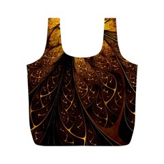 Gold, Golden Background Full Print Recycle Bag (m) by nateshop