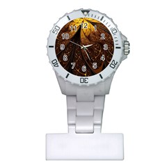 Gold, Golden Background Plastic Nurses Watch by nateshop