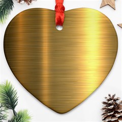 Golden Textures Polished Metal Plate, Metal Textures Ornament (heart) by nateshop