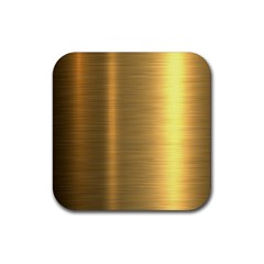 Golden Textures Polished Metal Plate, Metal Textures Rubber Coaster (square) by nateshop