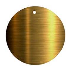 Golden Textures Polished Metal Plate, Metal Textures Round Ornament (two Sides) by nateshop