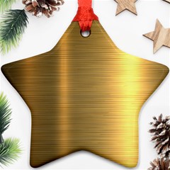 Golden Textures Polished Metal Plate, Metal Textures Star Ornament (two Sides) by nateshop