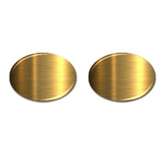 Golden Textures Polished Metal Plate, Metal Textures Cufflinks (oval) by nateshop