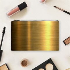 Golden Textures Polished Metal Plate, Metal Textures Cosmetic Bag (medium) by nateshop