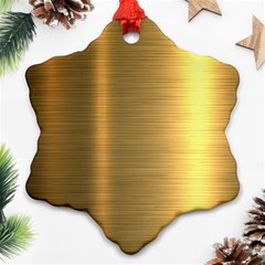 Golden Textures Polished Metal Plate, Metal Textures Ornament (snowflake) by nateshop