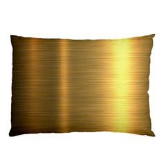 Golden Textures Polished Metal Plate, Metal Textures Pillow Case (two Sides) by nateshop