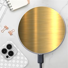 Golden Textures Polished Metal Plate, Metal Textures Wireless Fast Charger(white) by nateshop