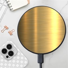 Golden Textures Polished Metal Plate, Metal Textures Wireless Fast Charger(black) by nateshop