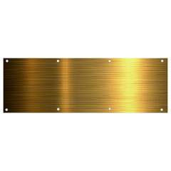 Golden Textures Polished Metal Plate, Metal Textures Banner And Sign 9  X 3  by nateshop