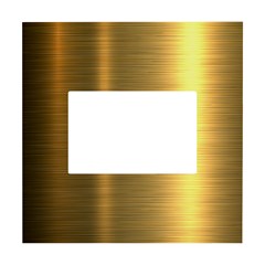 Golden Textures Polished Metal Plate, Metal Textures White Box Photo Frame 4  X 6 