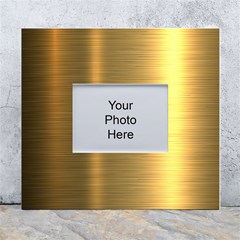 Golden Textures Polished Metal Plate, Metal Textures White Wall Photo Frame 5  X 7  by nateshop