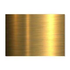 Golden Textures Polished Metal Plate, Metal Textures Crystal Sticker (a4) by nateshop