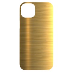 Golden Textures Polished Metal Plate, Metal Textures Iphone 14 Plus Black Uv Print Case by nateshop