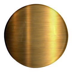 Golden Textures Polished Metal Plate, Metal Textures Round Glass Fridge Magnet (4 Pack)