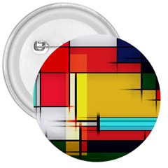 Multicolored Retro Abstraction, Lines Retro Background, Multicolored Mosaic 3  Buttons by nateshop