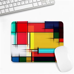 Multicolored Retro Abstraction, Lines Retro Background, Multicolored Mosaic Small Mousepad by nateshop